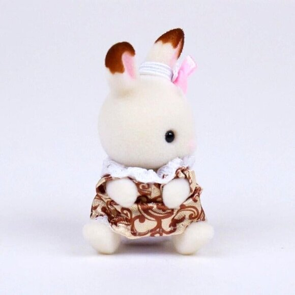 Calico Critters Sylvanian‎ Families C-74 Chocolate Rabbit Baby - Anniversary Ed - Picture 3 of 5